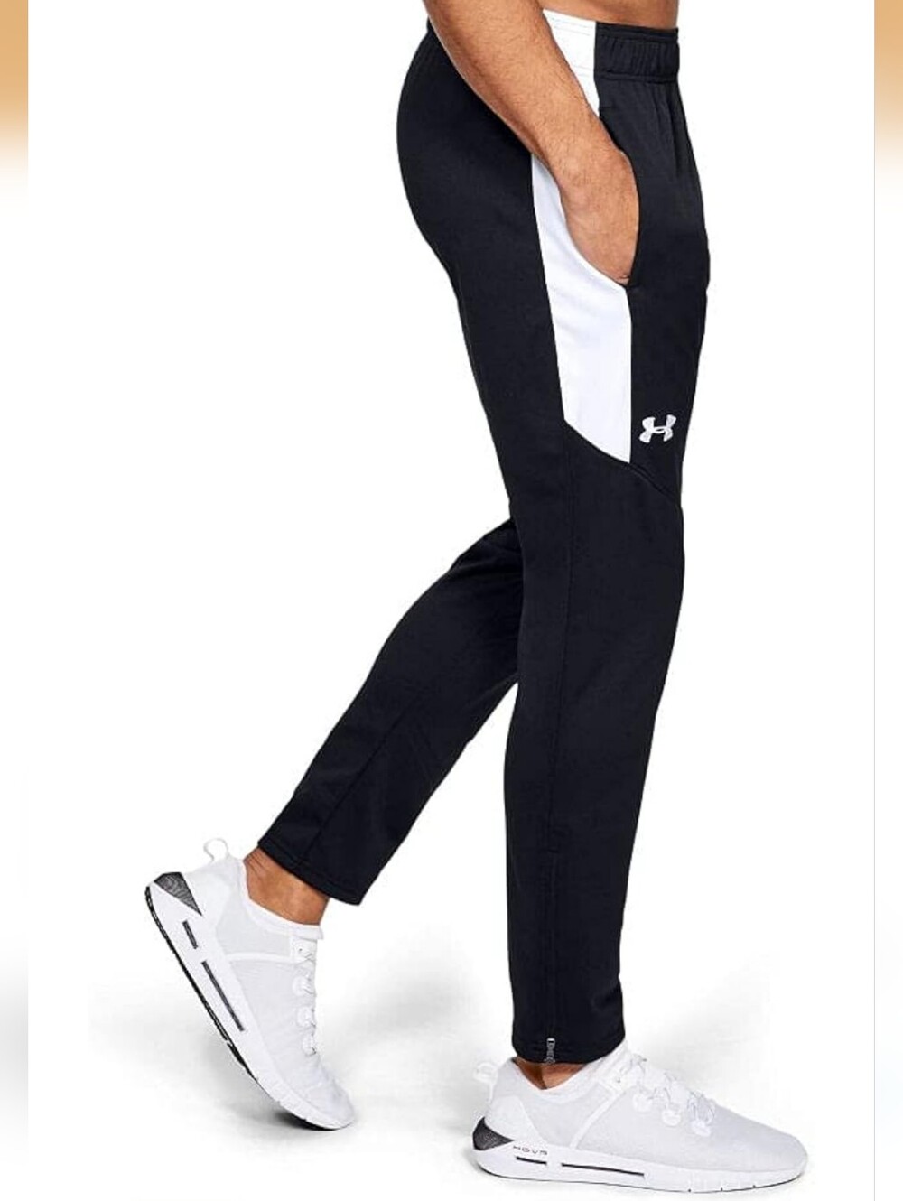 Under Armour Black and White Men's Joggers Sweatpants